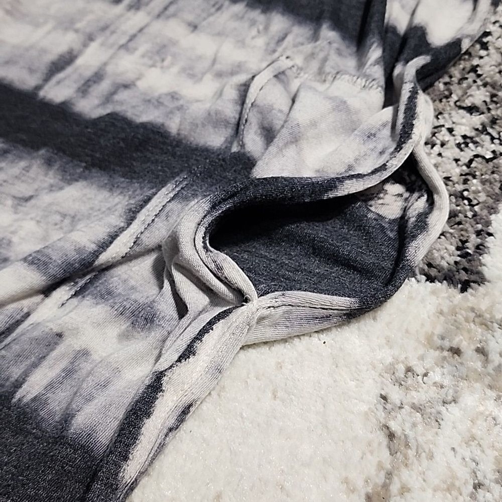 Raquel Allegra Maxi Dress Womens 0 Grey Tie Dye Stripe Boho Designer Casual USA - Picture 7 of 7